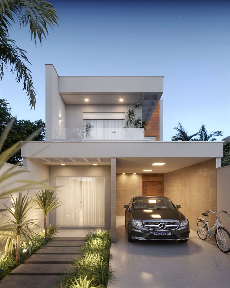 Fachada Moderna Alto Padrão - Projeto Noturno Sorocaba